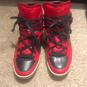 Saint Laurent Red Black Sl10h Court Classic